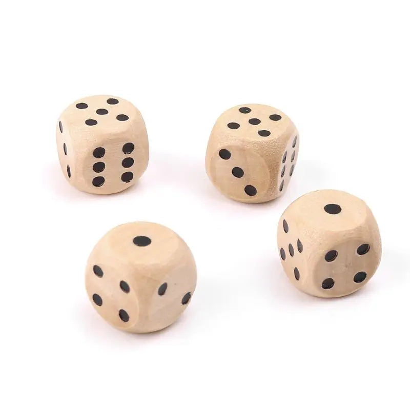 10Pcs Wooden 6 Sided D6 Faces 14mm Digital Number Cubes Round Corner For Kid Educational DIY Board Games R66E