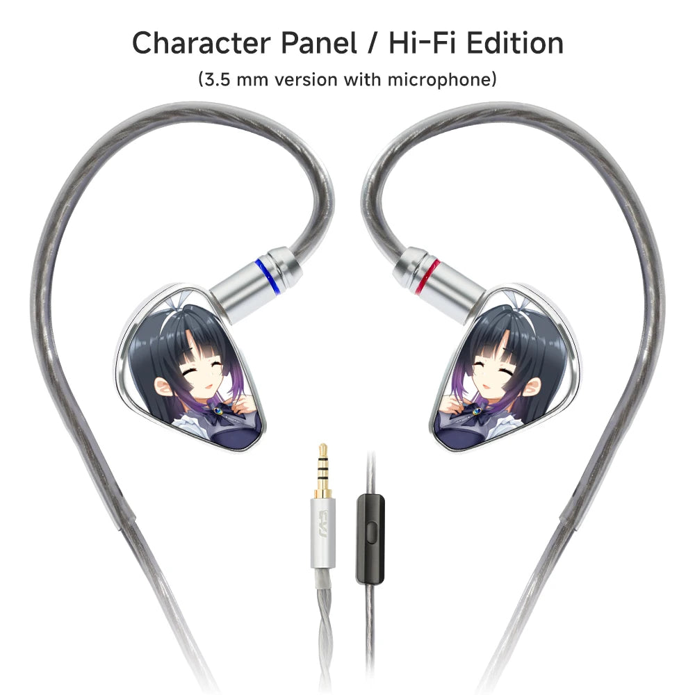 CVJ KIRA In Ear Monitors 10mm Dynamic Driver Earphones Strand Silver-Plated Braided HIFI IEM Cable 3.5MM/4.4MM/Type-c Optional