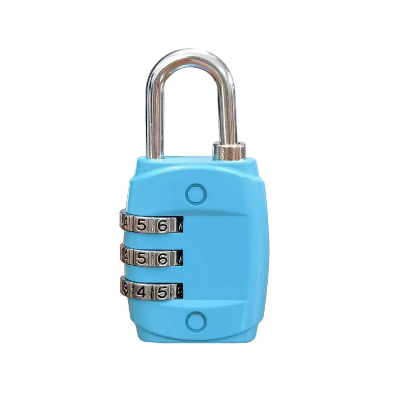 Mini Zinc Alloy 3-Digit Combination Padlock in Multi Colors, Security Password Lock for Luggage Suitcase Backpack Drawer Cabinet