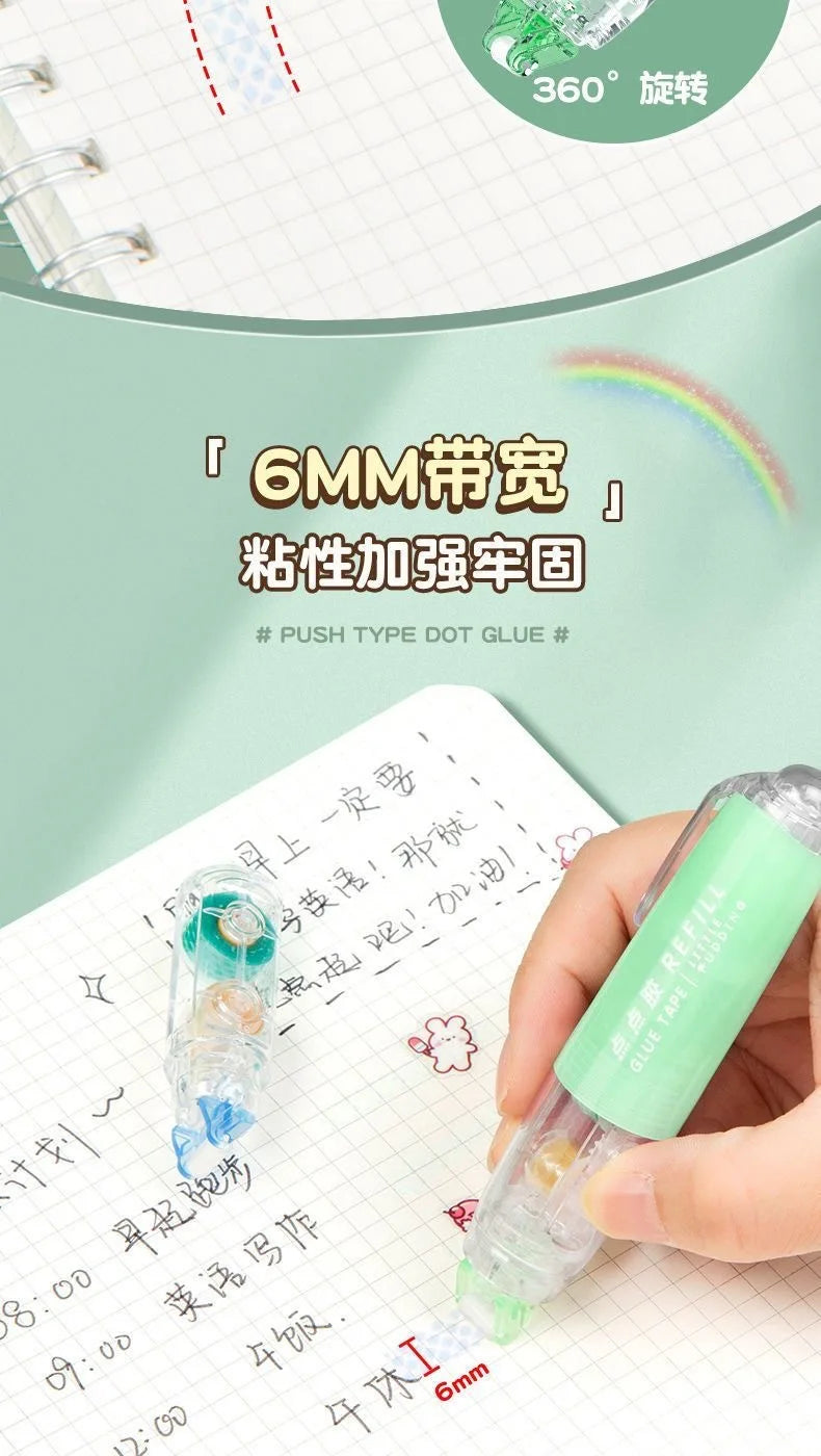 Double Sided Tape Roller with Tape Refills, Retractable Scrapbooking Glue Tape Roller, Adhesive Tape Dispenser