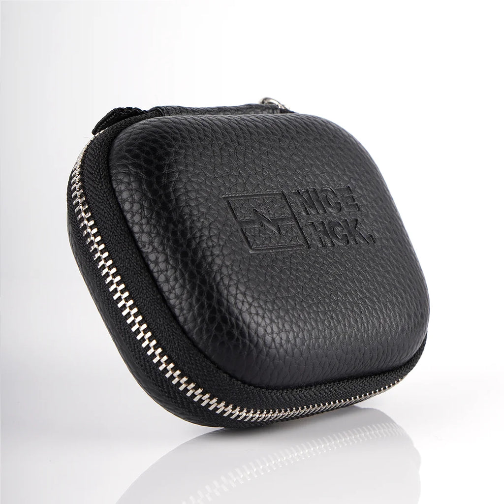 NICEHCK High Grade PU Leather Zipper Earphone Storage Box, Lightweight Protective Case for Cables IEM Accessories NX8Ti TitanX