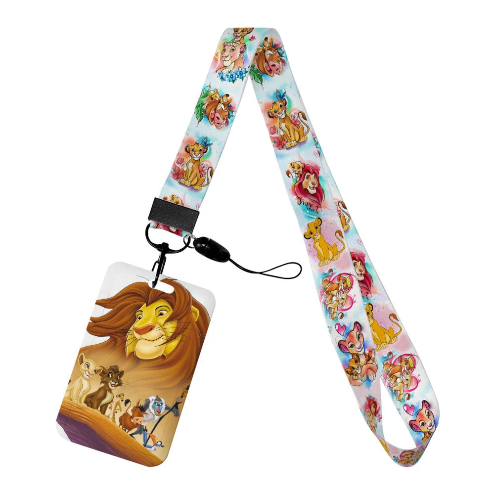 The Lion King Simba Disney Neck Strap Lanyard Movie Boys Card Cover Cartoon Badge Holder ID Card Students Hang Rope Gifts