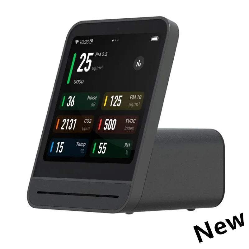 Qingping Air Detector 2 Smart Home Touch Screen Control Temperature Humidity Sensor CO2 PM2.5 Quality Monitor Work With Mijia Ap