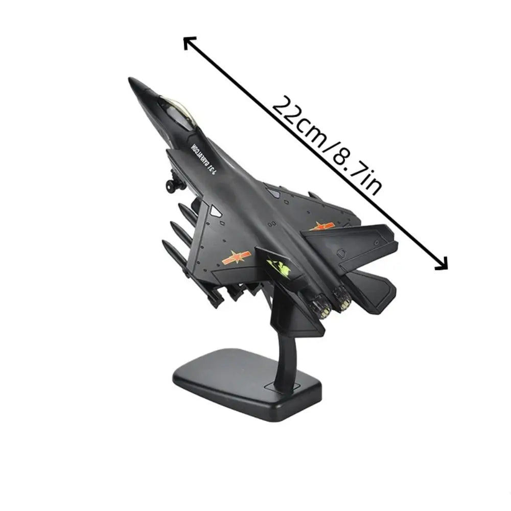 Diecast Fighter Aircraft Toy with Light Sound Pullback & Go Aviao Plane Model Collection F16 F22 F35 Jet Plane Toy Kids Toy