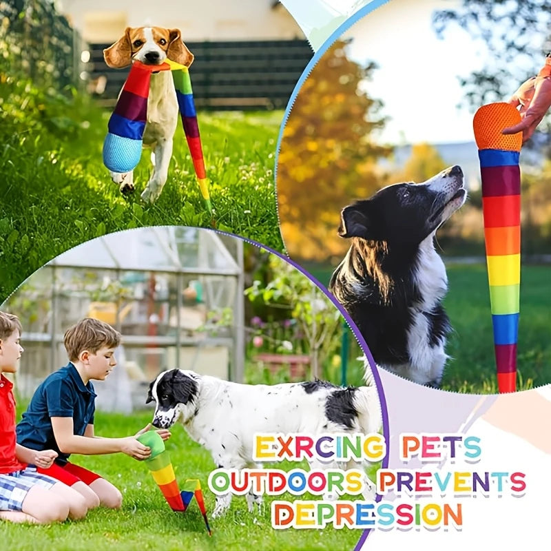 3/1PCS EVA Foam Rainbow Flying Tail Ball Outdoor Throwing Game Toy Soft Catch Toss Toy for Boys Girls