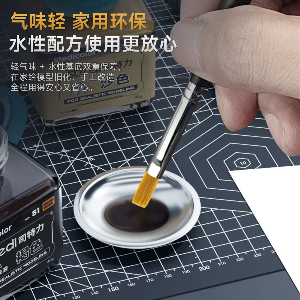 STEDI Weathering Solution - Realistic Effect Wash for Mecha Military Model Assembly Hobby DIY Tool