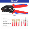 For TAB 2.8 4.8 6.3 Car Terminals Crimping Pliers 0.5-2.5mm²/23-13AWG High Precision Jaw Wire Electrical Hand Tools SN-48B