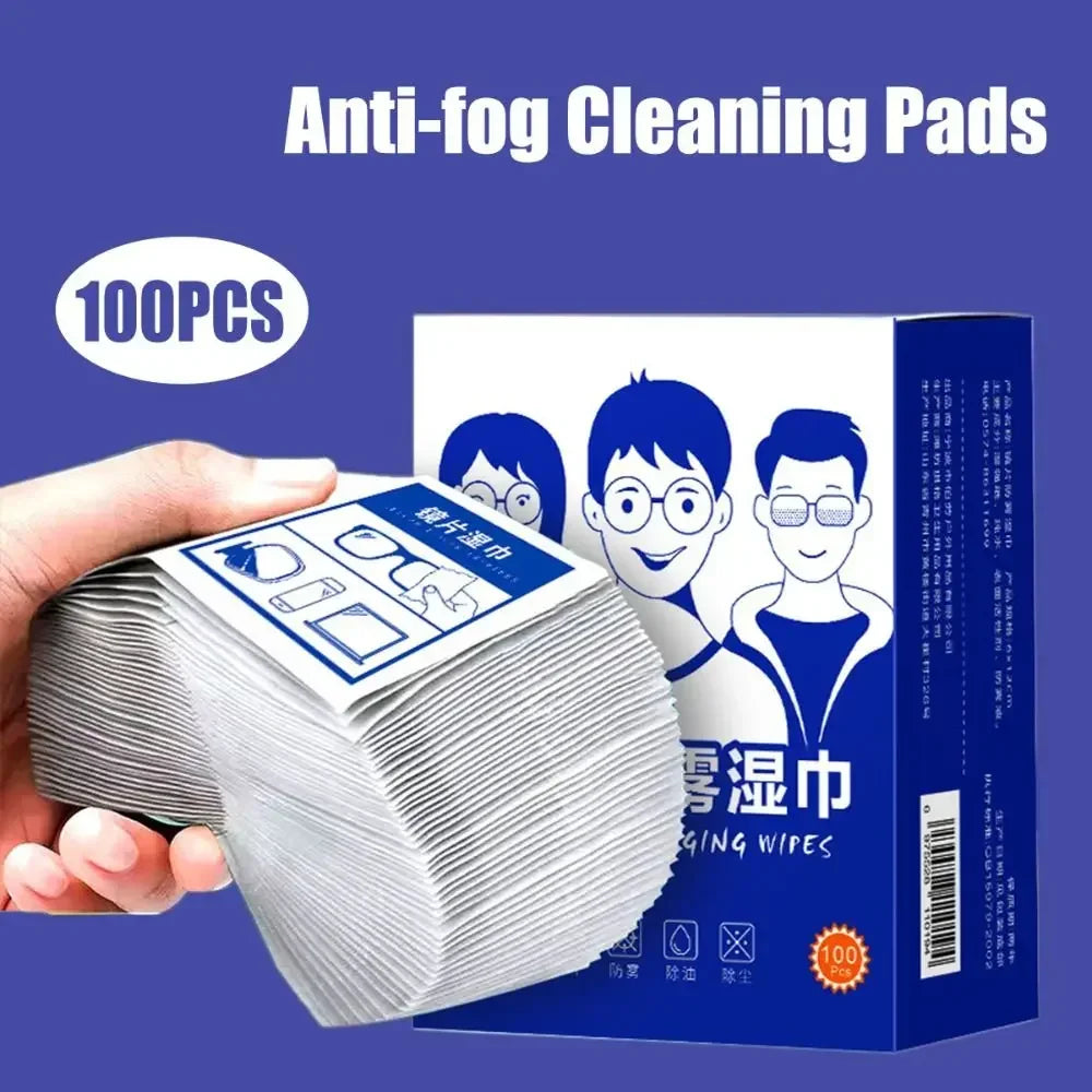 IGSTDRM 100pcs Car Lens Cleaning Wipes - Anti-Fog Microfiber Cloths for Glasses, Phone Screens, Car Mirrors & Dashboards