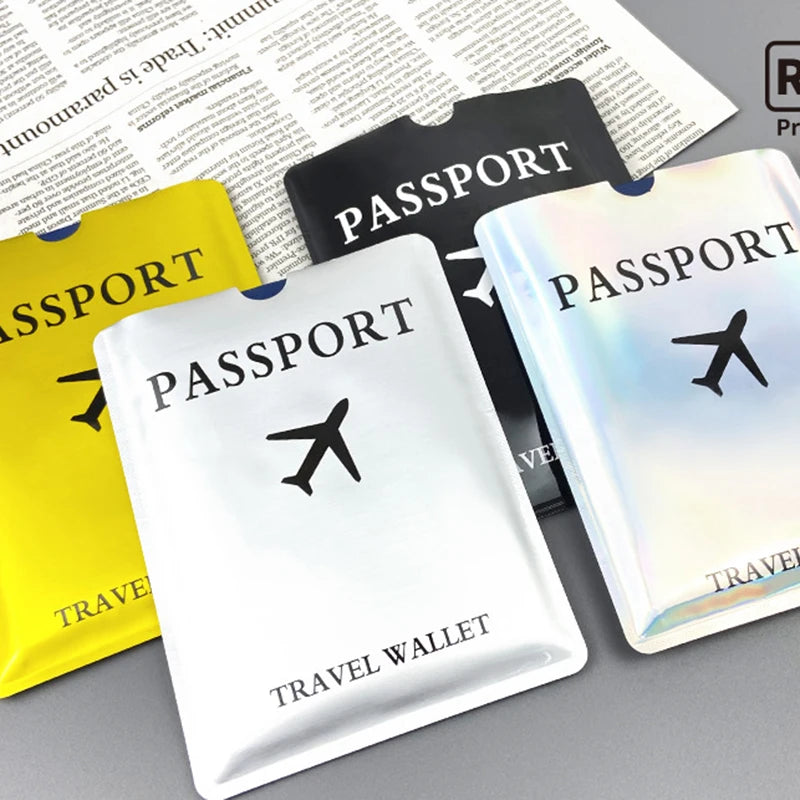 Anti Magnetic Passport Protective Cover Anti-theft Brush Aluminum Foil Passport Bag Rfid Cover for Passport