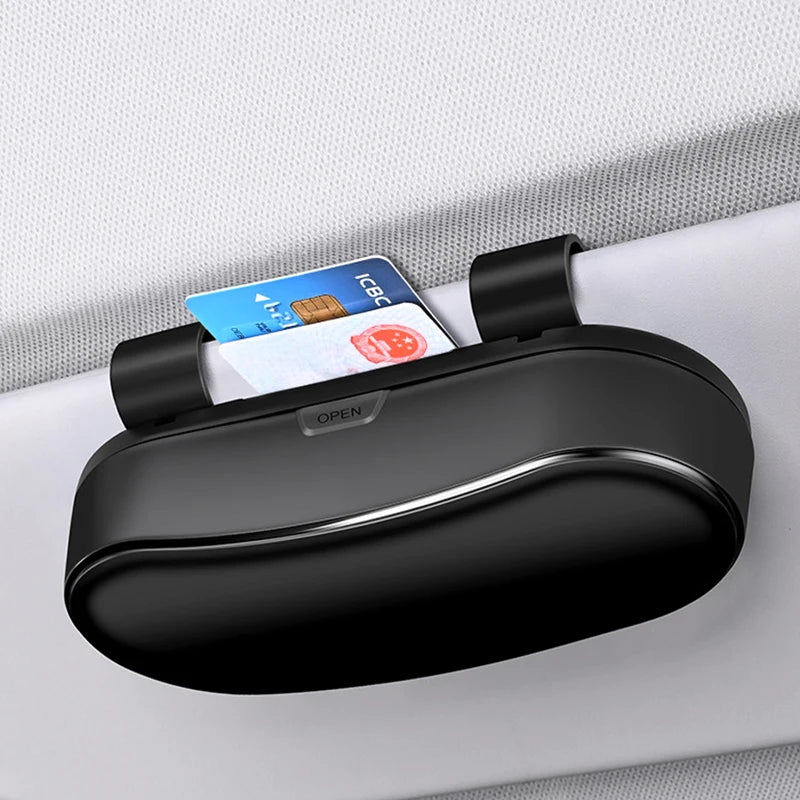 Car Sun Visor Glasses Case Anti-Scratch Sunglasses Storage Box Glasses Holder Organizer Universal for 99% Car Models