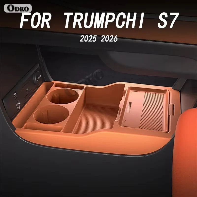 For Trumpchi S7 Silicone Storage Box  Center Console under Layer Modification Special Car Interior Accessories Organizer