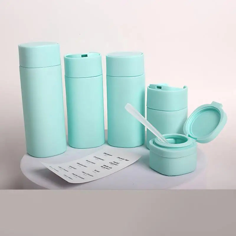 5 Pcs/Set Hydrating Makeup Dispensing Bottles, Portable Lotions, Shampoos, Traveling, Refillable, Squeezed Empty Bottles