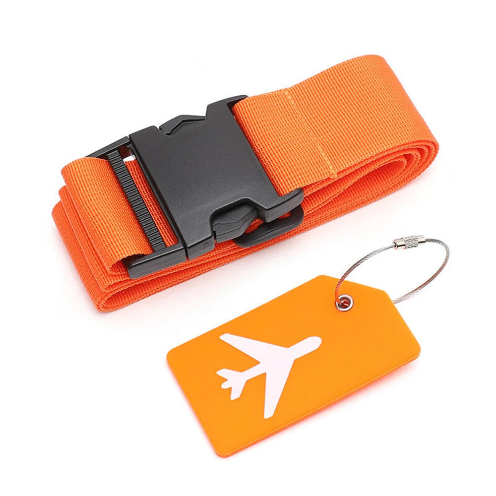Luggage Strap Set with Luggage Tag Multiple Colors of Luggage Straps Suitable for Various Types of Luggage Suitable for Travel