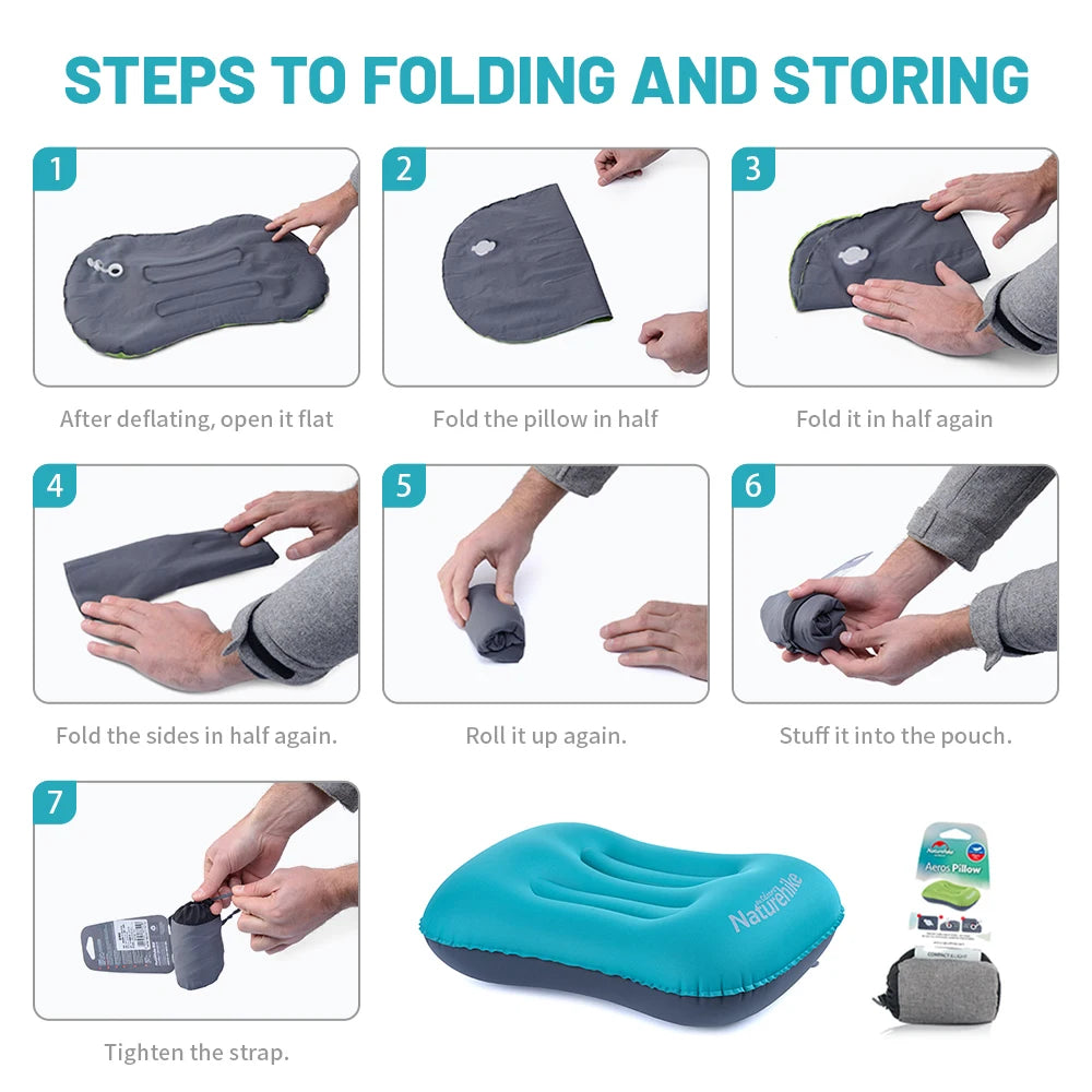 Naturehike Inflatable Pillows Ultralight Camping Pillow Portable Neck Inflatable Seat Travel Pillow Hiking Sleeping Air Pillow
