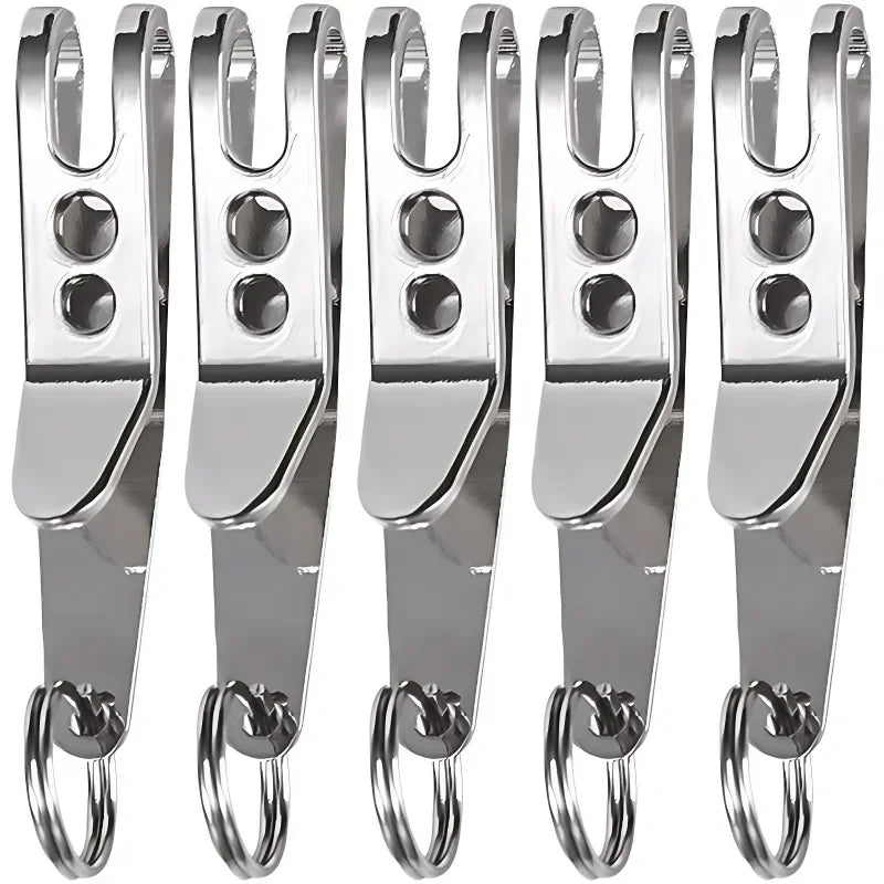 EDC Bag Gear Pocket Suspension Clip with Key Carabiner Clip Outdoor Quicklink Keychain Key Suspension Pocket Clip Camping Gadget