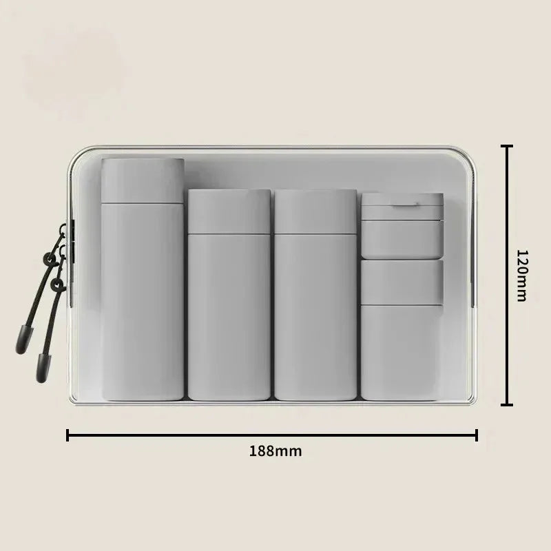 5Pcs Multiple Colors Hydrating Makeup Dispensing Bottles Portable Lotions Shampoos Traveling Refillable Squeezed Empty Bottles