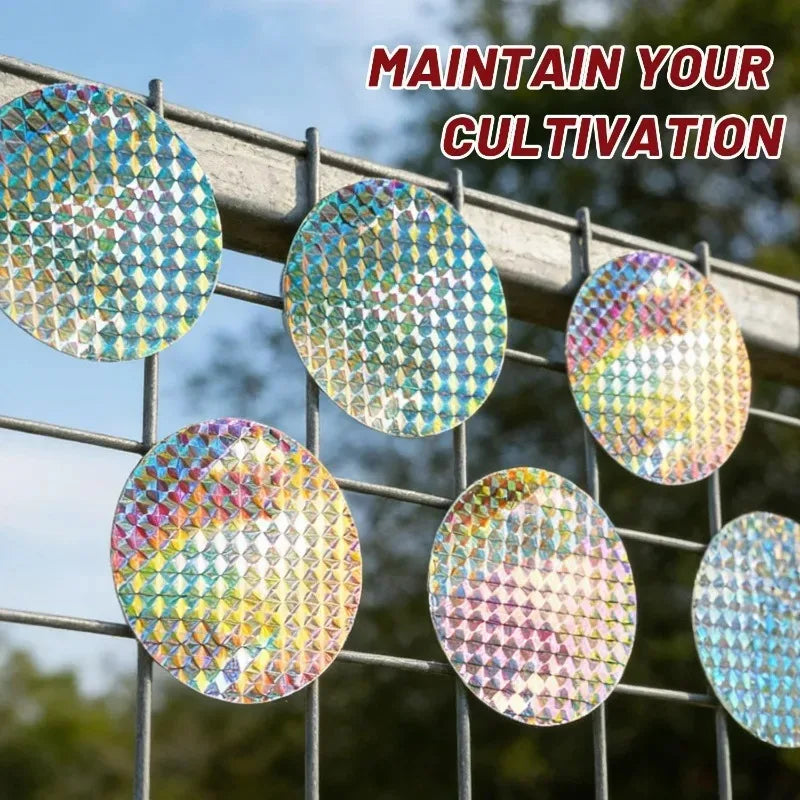 100/20PC Self-adhesive Reflective Bird Repellent Patch Reflective Disc Anti Bird Flash Tape High Reflectors Scare Pigeons Device