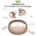 Auriculares Traductor DeIdioma 2026 AI Real-Time Translator Comfortable Sport Earbuds HTC NE56 Surround Sound for Work Travel