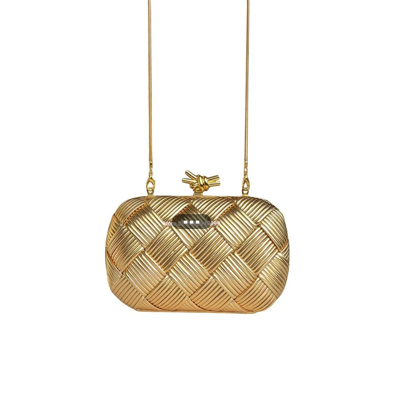 Purses and Handbag Luxury Designer Brand Handwoven Shoulder Bag Women's Bag Wedding Silver Evening Clutch Bag Purse Bag Gold Bag