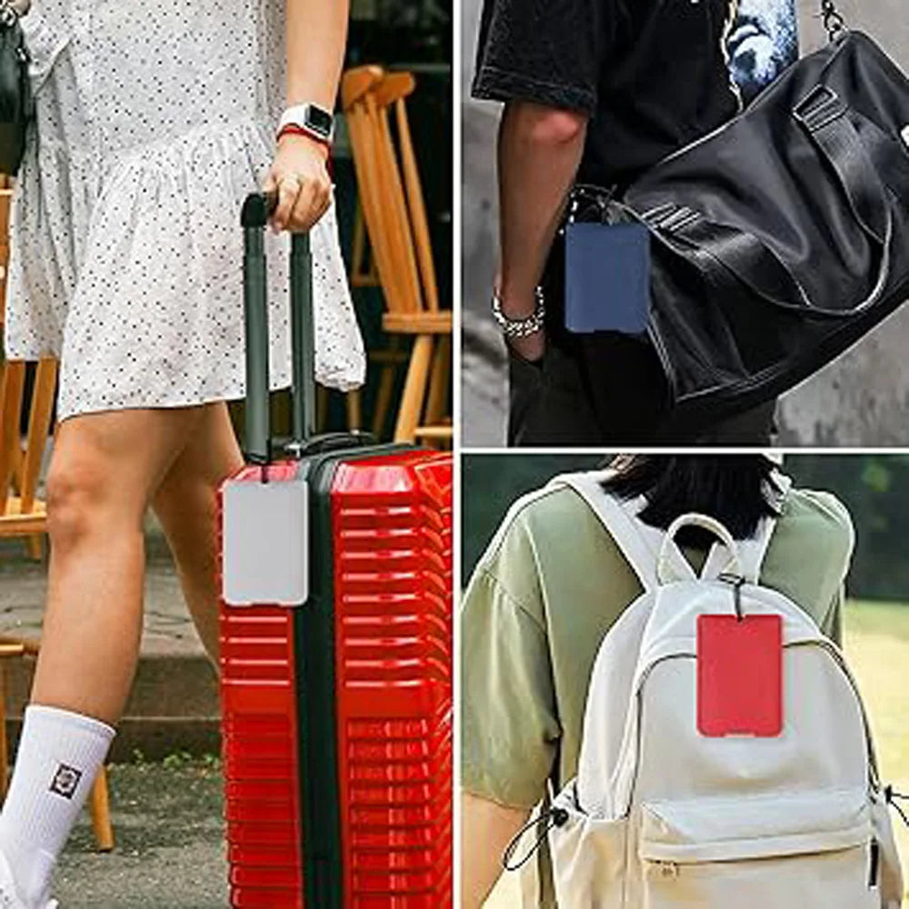 Free Personalization Telescoping PU Leather Luggage Tag Suitcase Identifier Label Baggage Board Bag Tag Name ID Address Holder