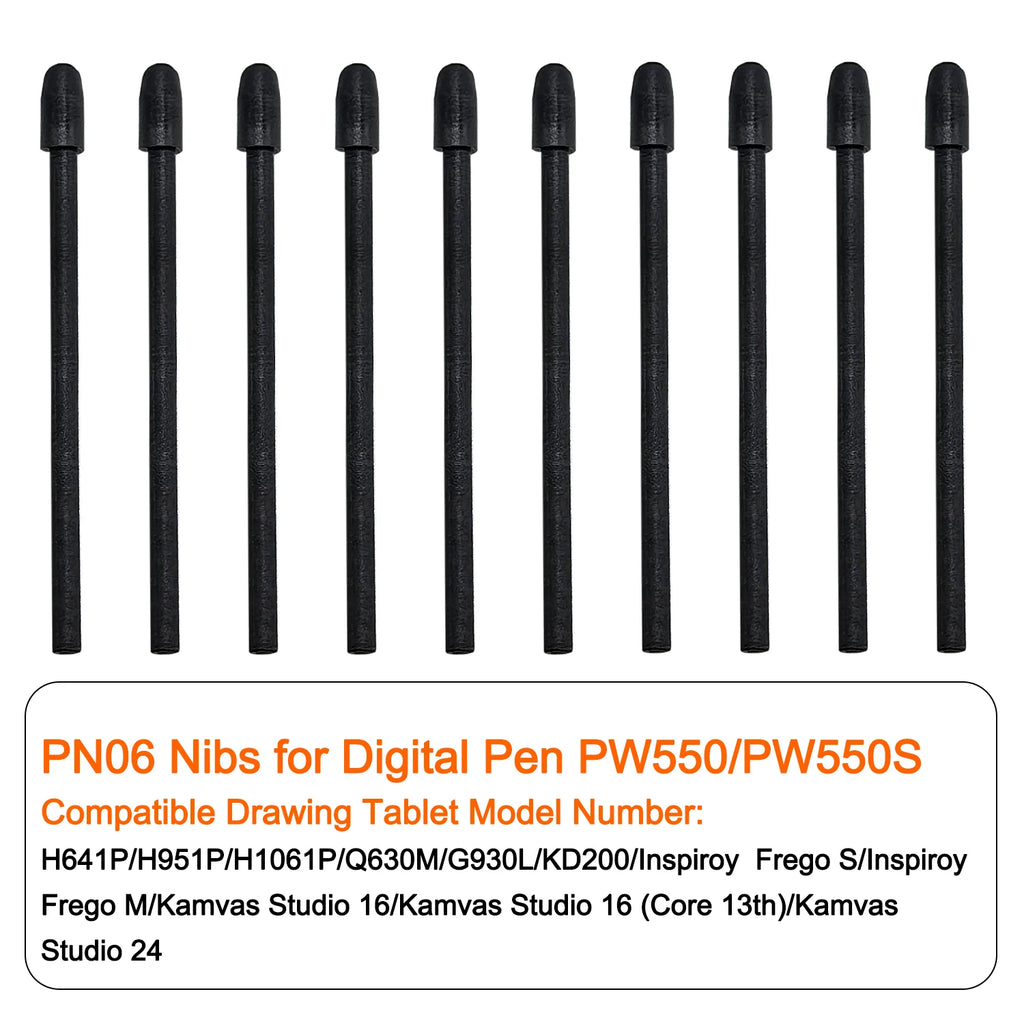 Replacement Standard PN06/F Felt Nibs Suitable for Huion Digital Drawing Tablet Kamvas 22/Kamvas 24 Plus/Kamvas Pro 13 (2.5K)