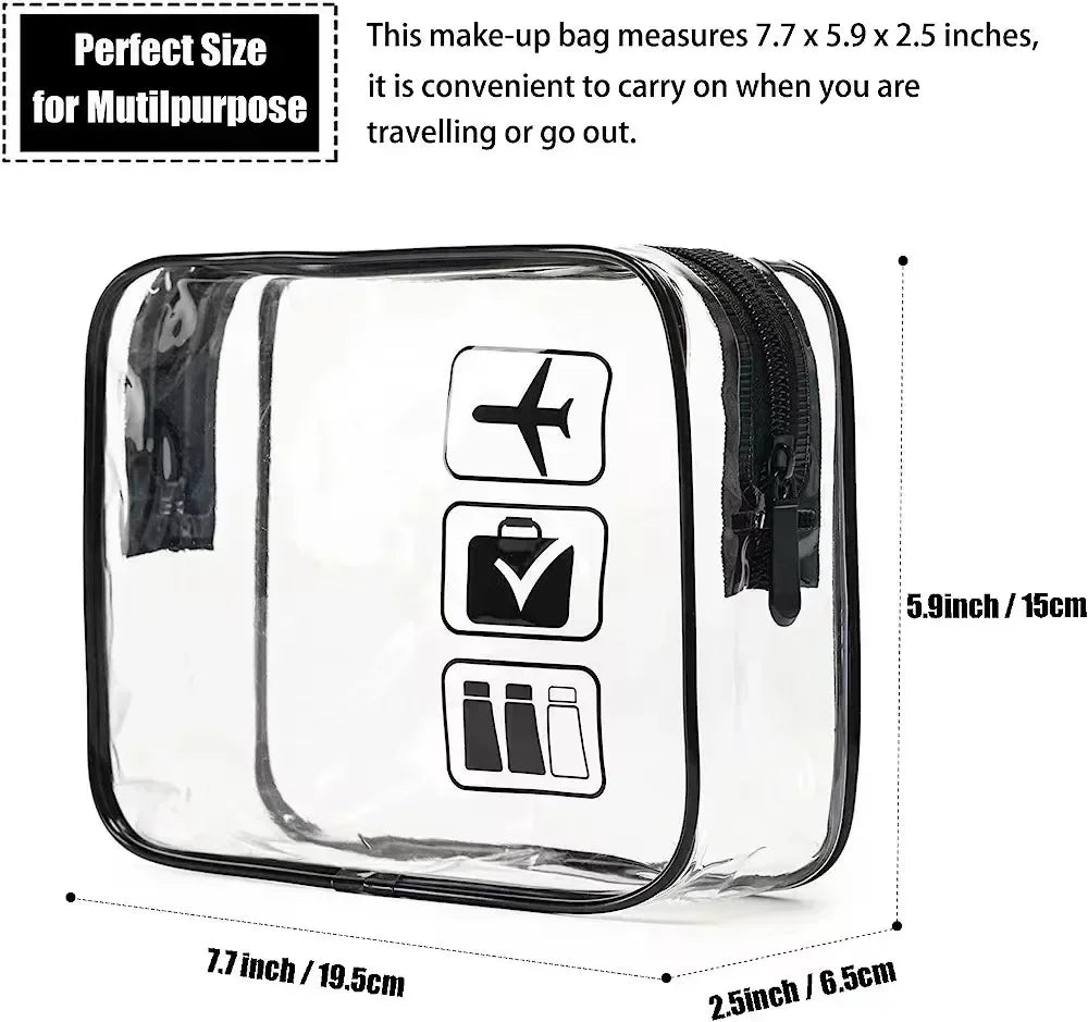 Women Transparent PVC Travel Packing Organizers Bag Cases Pouch Travel Toothbrush Towel Luggage Cosmetic Toiletry Storage Bag