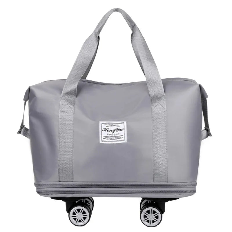 Universal Wheel Expandable Luggage Large Capacity Dry and Wet Separation Storage Travel Fitness Bag Lightweight Luggage