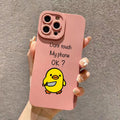 Cute Minimalist Cartoon Duck Phone Case For Samsung S26 S25 5G Case Galaxy S24 FE S23 S22 Plus A16 A36 A56 A55 A54 A53 A52 Cover