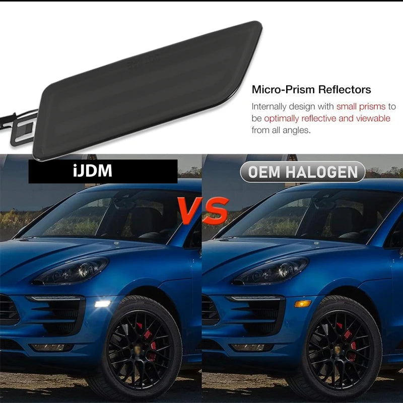 For Porsche Macan Front Bumper Side Marker Light Assembly Turn Signal Light/Daytime Running Lights 2014-2021 OEM# 95B945119 12V