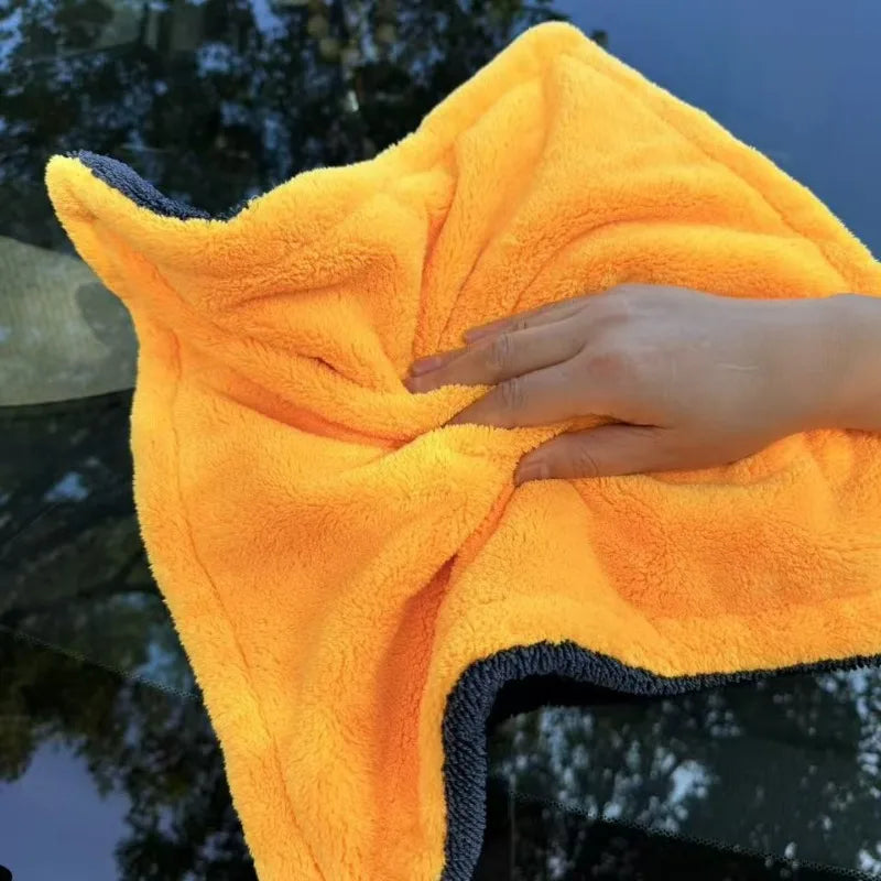 Microfiber Car Wash Towel Ultra Soft Dual Sided Super Absorbent Drying Cloth for Scratch-Free Detailing and Glass Cleaning Tool