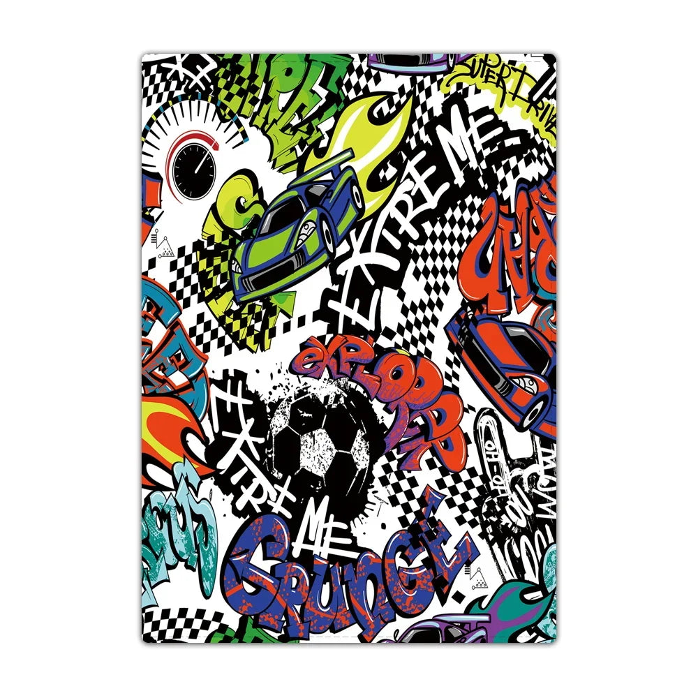 Travel Passport Holder Cover Graffiti Art Pattern Wallet Transparent  ID Card Holders Business Credit Card Holder Case Pouch