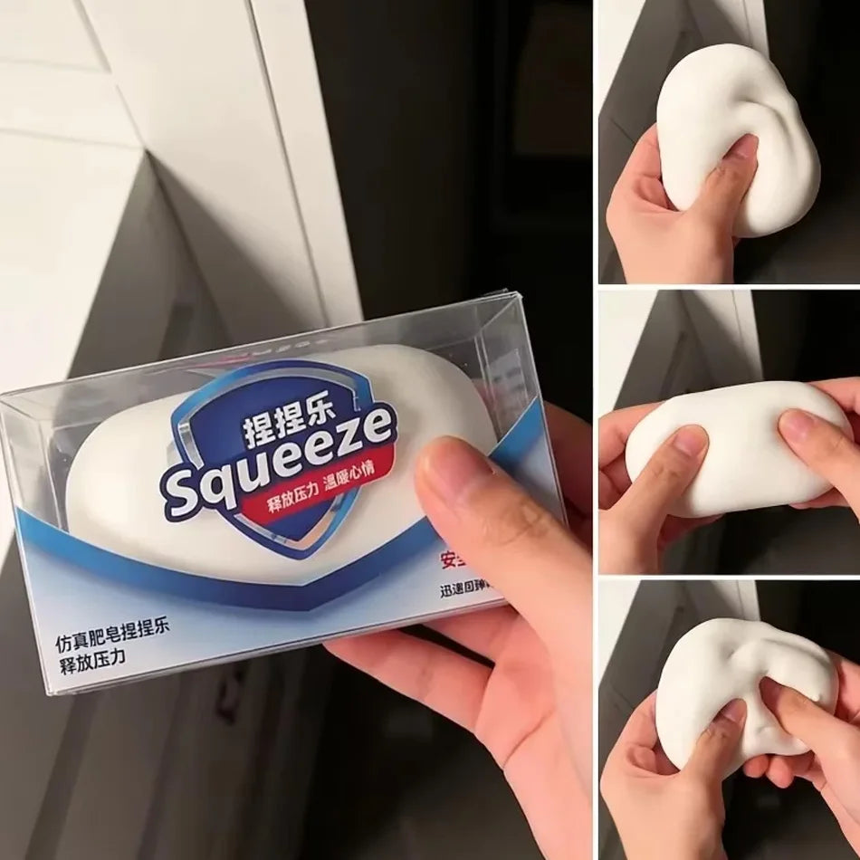 ASMR Crunchy Soap Ball Squishy Stress Ball Filled Soft Squeeze Fidget Toy Anti-Stress Anxiety Relief Hand Decompression Toy