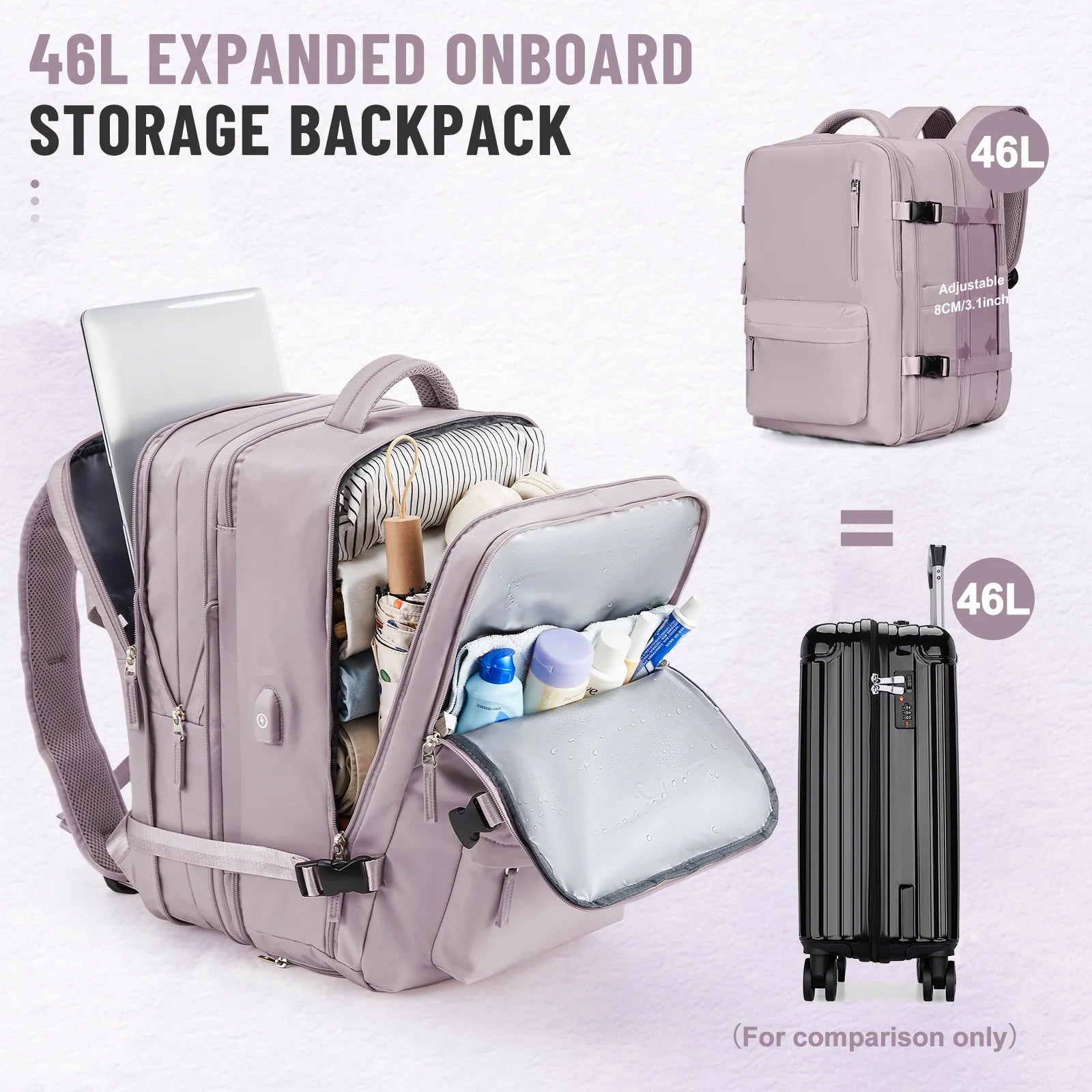 Backpack for Women Men Waterproof Air Travel Backpack Hand Luggage Laptop Bags Large Capacity Expansion Backpack Shoulder Bag