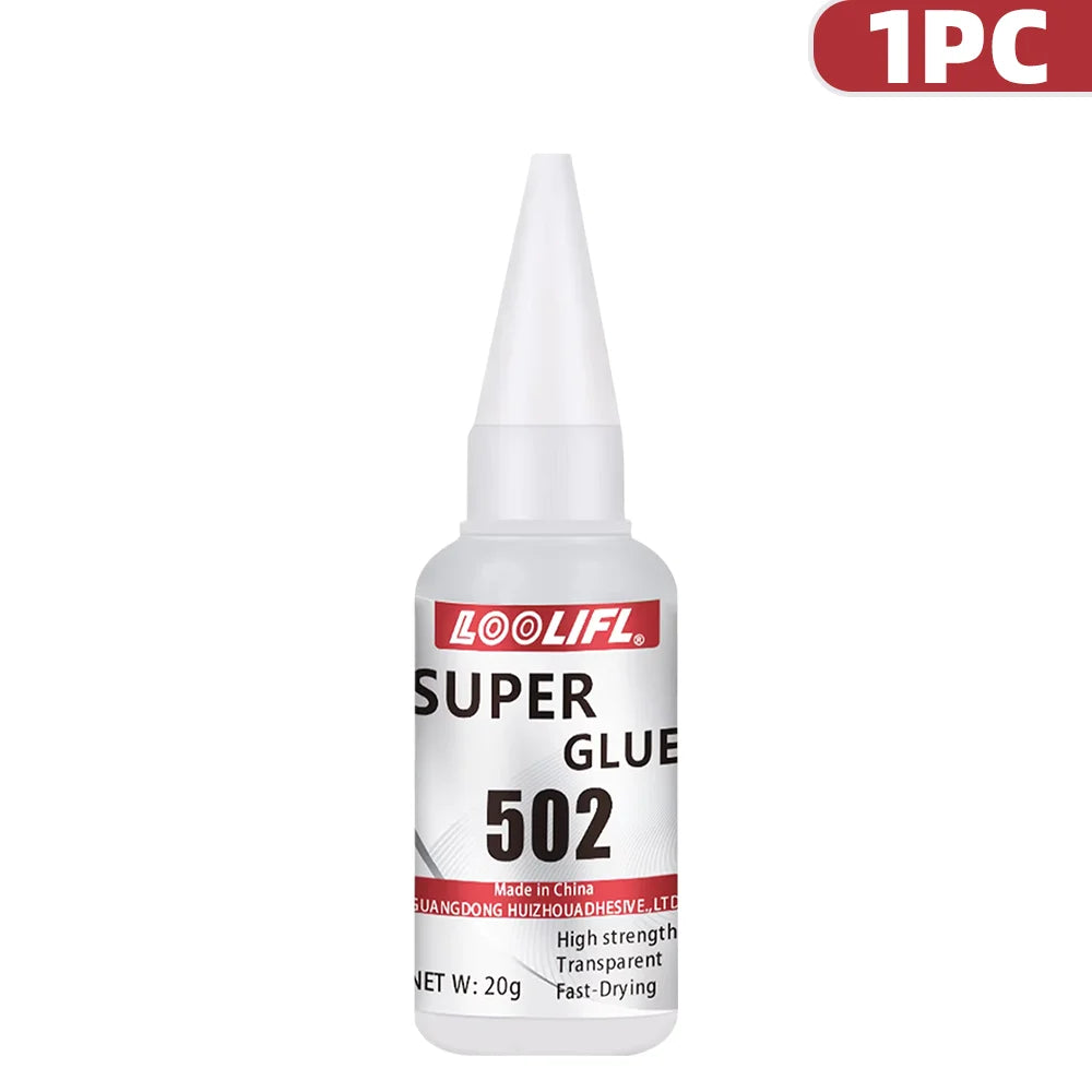 LOOLIFL 502 Super Glue 20g Fast Drying  Strong Adhesive Universal Bonding Glue for Plastic Metal Ceramic Wood Rubber Shoes1-5pcs