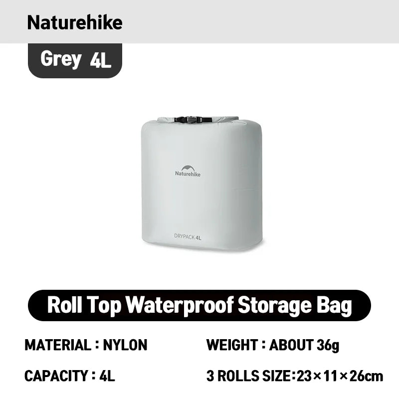 Naturehike Rolled Storage Bag Outdoor Travel Hiking Lightweight Waterproof Vacuum Compression Dispenser Bags Portable Organizer