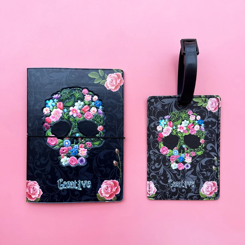 2pcs/Set Passport Holder Luggage Tag Travel Passport Protective Cover Suitcase Label Name ID Address Holder Travel Accessories