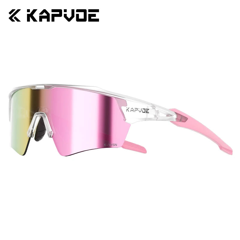 Kapvoe Hot Shadowless Photochromic Cycling Glasses Lighteight UV400 Sunglasses Men Women Bike MTB Eyewear Riding Outdoor Running