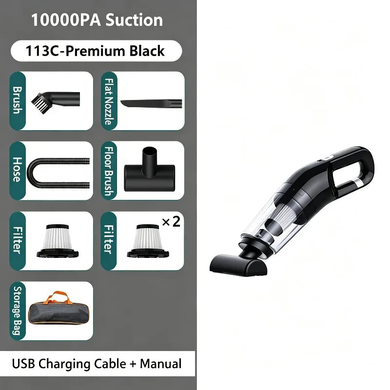 Rechargeable Car Vacuum Cleaner Wireless Handheld Portable Compact Vacuum Cleaner For Vehicle Home Cleaning