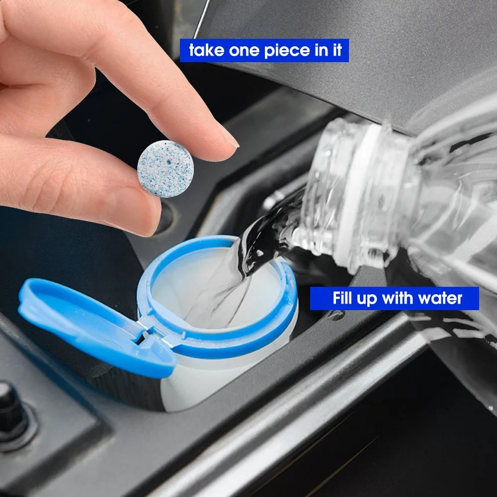 Car Windshield Washer Fluid Effervescent Tablets Auto Glass Window Cleaner Wiper Essence Solid Concentrated Wash Dirt Remover