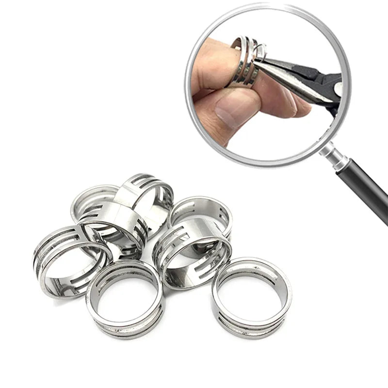 1Pc Stainless Steel Opening Jump Ring 18mm Round Circle Bead Plier Closed Finger Jewelry Tools for DIY Jewelry Making Tool