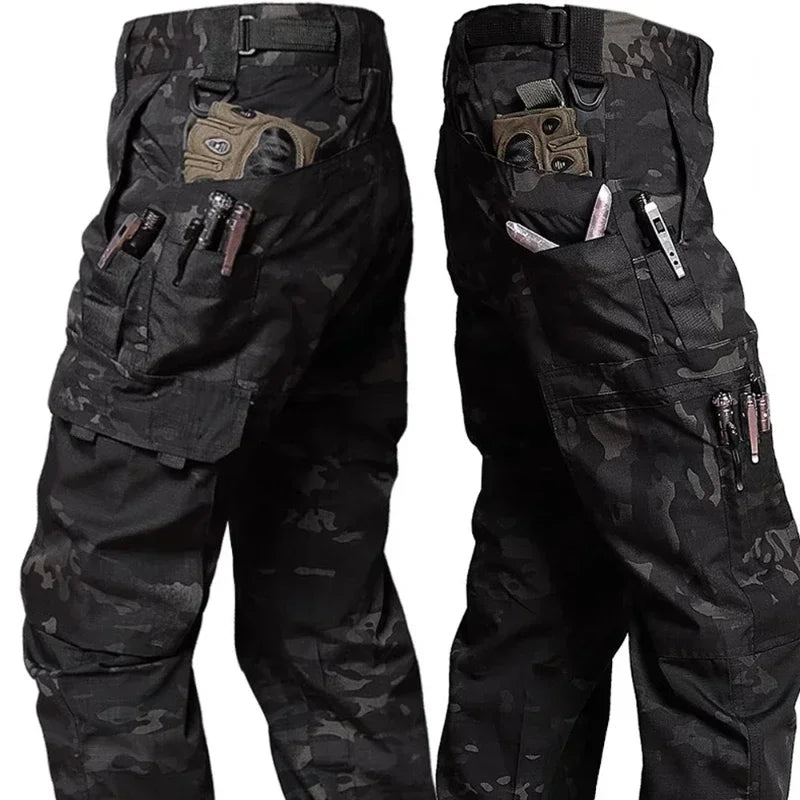 Tactical Pants Big Multi-pocket Men New Work Cargo Pants Spring Autumn Waterproof  Ripstop Hiking Trousers Loose Brand Joggers