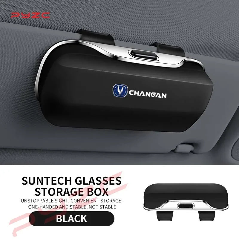 For Changan Cs35 Cx70 X7 Cs85 Cs55 Cs75 Plus Cs15 Cs95 Hunter Uni T S Lamore Car Visor Sunglasses Glasses Case Clip Box