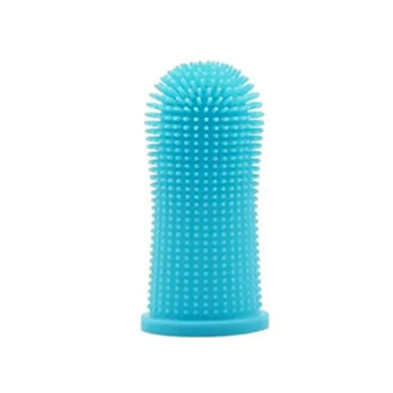 Pet Finger Toothbrush Kit Non-Toxic Silicone Dental Cleaning Tool for Dogs Cats Puppies Tartar Removal Bad Breath Care Cleaning