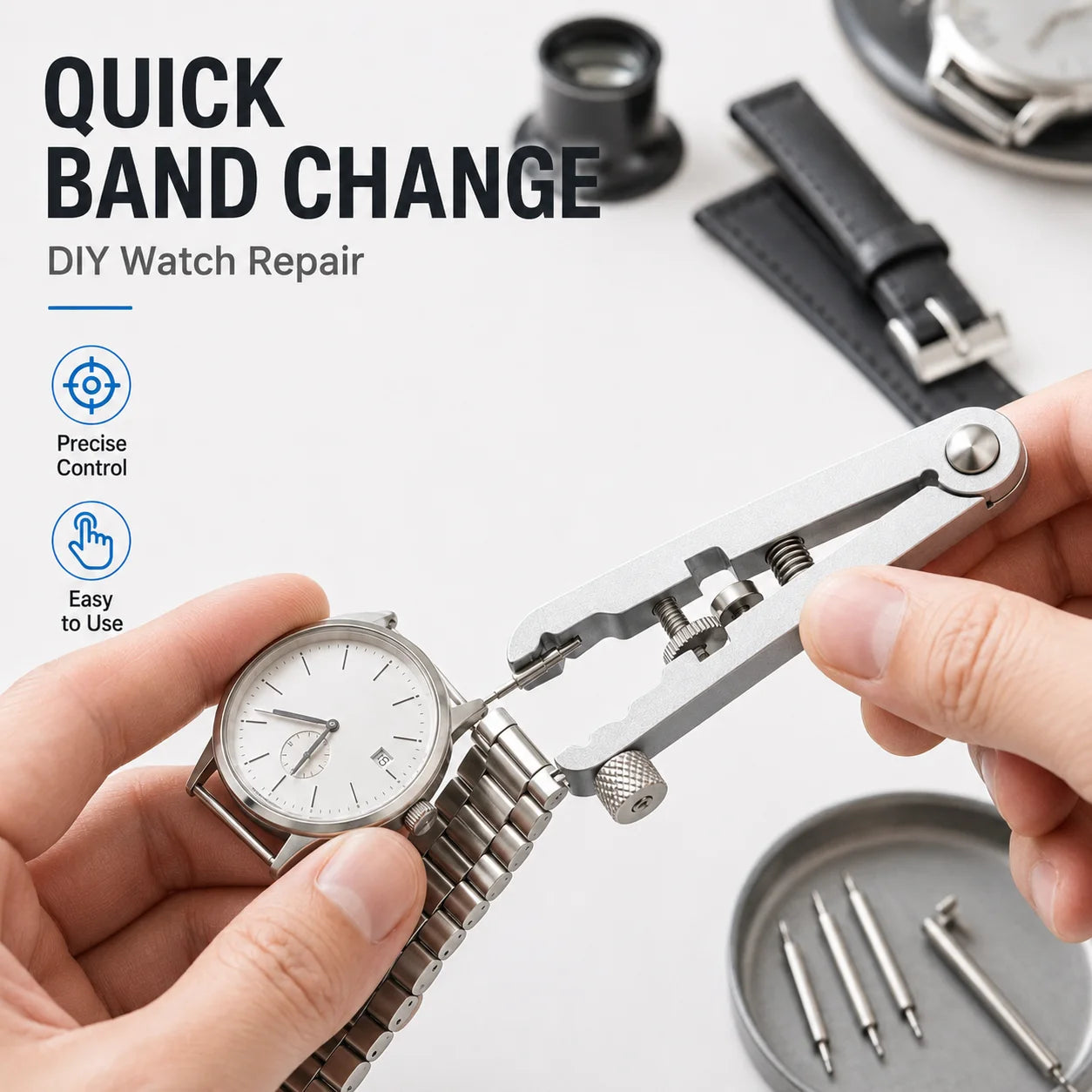 1/3/5 PCS Watch Band Repair Tool Aluminum Alloy Removal Pliers V Shaped Spring Bar for Strap Adjustment