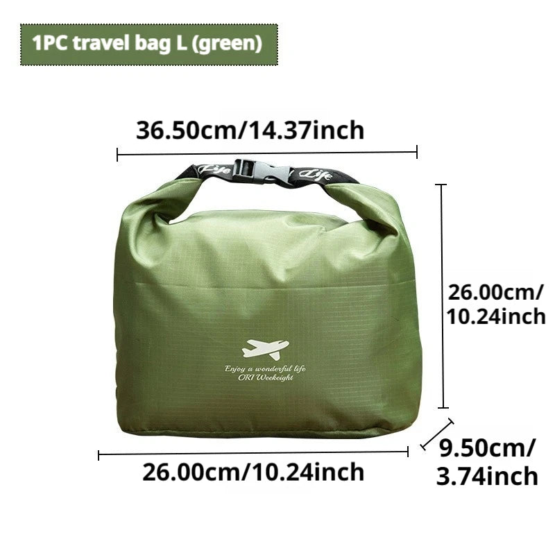 SEAMETAL Multifunctional Outdoor Folding Bag Waterproof 420D Oxford Dry Bag Large Capacity for Hiking Swimming Trekking Storage