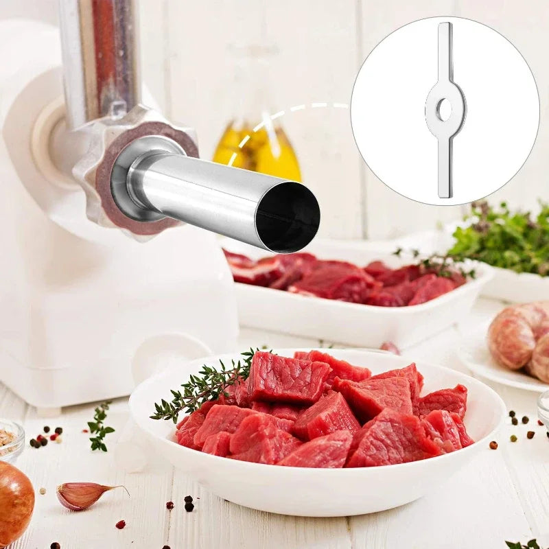 5 # Stainless Steel Sausage Filling Tube Kit for Meat Grinder, Sausage Filling Tube Accessory for Kitchen Vertical Mixer