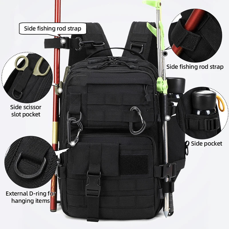 Tactical Backpack MOLLE – Large Camping Hiking Assault Pack / Sac à dos tactique MOLLE – Grand sac de camping randonnée