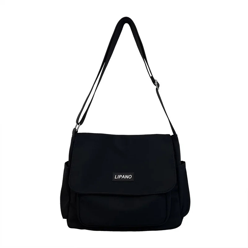 INS College Student School Crossbody Bags Nylon Casual Single Women Shoulder Bag Men's Japanese Retro Messenger Bag Satchels