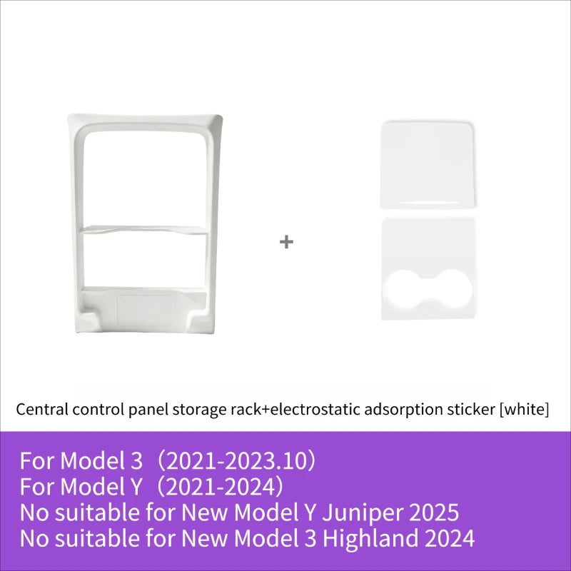 Central Control Rack for Tesla Model 3/Y 2021-2023 Center Armrest Storage Box Tray Console Organizer Glasses Holder Accessories
