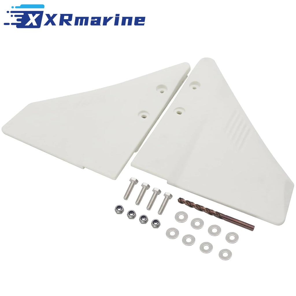 Universal White Boat Motor Hydrofoil Stabilizer For Marine Outboard Drive 5 to 150 HP and Stern Drive Motors